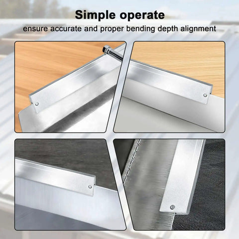 15.25 Inch Sheet Metal Bender Hand Tool For Roofing And HVAC Projects Bends Up To 24 Gauge Steel with handy sight holes.