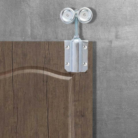 Heavy Duty Exterior Sliding Barn Door Roller Kit With Track Wheels For Doors From One And Three Quarters Inch To Two And One Quarter Inch, Solid Steel With Sealed Ball Bearings, 440 Lb Weight Capacity, Durable 2 Pack For Barn Gates And Shed Doors