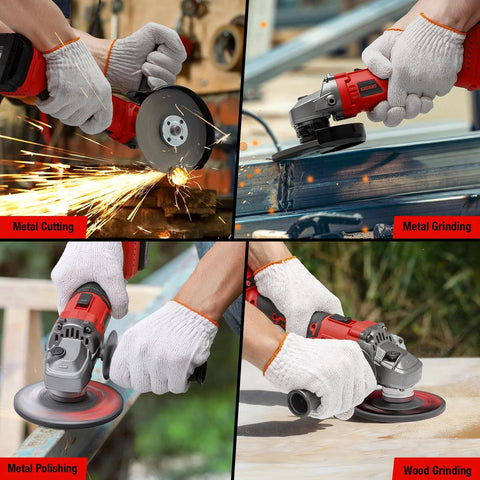 Cordless Angle Grinder For Milwaukee M18 18V Battery, Brushless 4 1/2 Inch Grinder with variable speed grinding and polishing.
