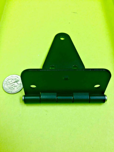 Rugged Black Flat Leaf Hinge For Heavy Doors And Truck Cabinets, 180 Degree Swing, Beefy Heavy Duty Steel, Flush Mount, Pack Of 12, Model 599.6.2.