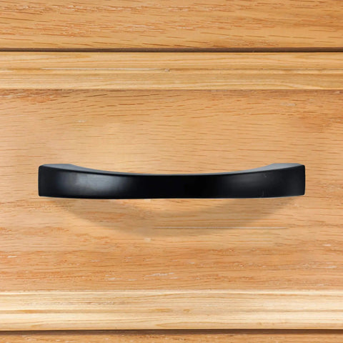 4 Pack Vintage Antique Black Drawer Pulls And Handles With 2-1/2 Inch Hole Center For Kitchen Cabinets Drop Bail Knobs installed
