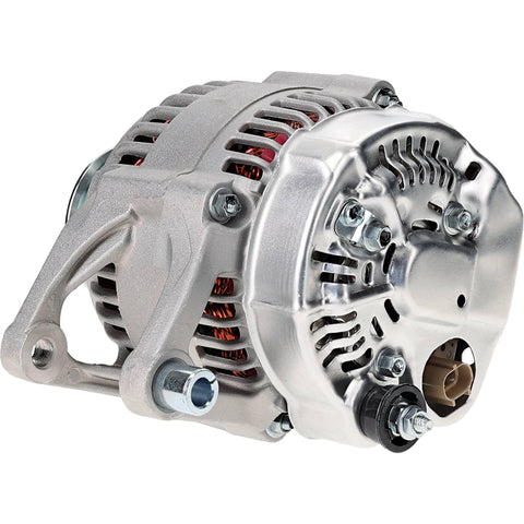 Alternator Replacement For Dodge Dakota 2.5L 1999 2000 And Jeep Cherokee TJ Wrangler 2.5L 4.0L 1999 2000 With 117 Amp Output 12V CW Rotation S6 Pulley ER Regulator IF Fan And Compatible With 113357 113358 56005684AB 56005685AC, front view