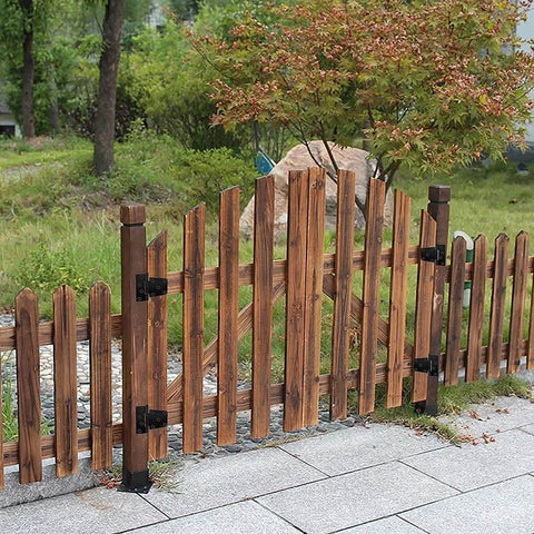 Heavy Duty Black Gate Hinges 3.5 Inch With Screws Pack Of 6 used on wooden garden fence gate