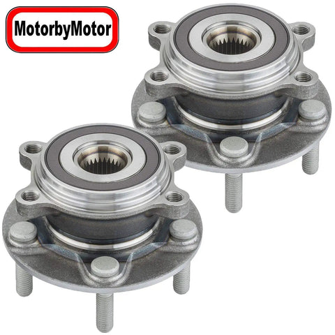 Front Wheel Bearing And Hub Assembly With ABS 5 Lug 2pc Set For Mazda 3 Sport And Mazda CX3 Low Runout Quiet Ride Fits AWD And FWD