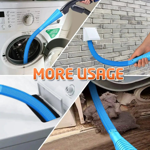 Two Piece Must Have Handy Dryer Vent Cleaner Kit With Vacuum Attachments For Lint Removal, Dryer Duct Cleaning Tools