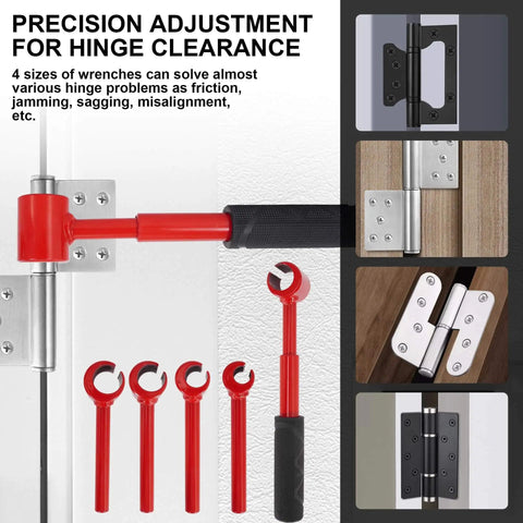 4 In 1 Door Hinge Adjustment Tool Kit With 14mm 18mm 23mm And 25mm Wrenches For Precise Gap Alignment For Doors And Cabinets Heavy Duty Universal Hinge Repair And Installation Tool For DIY And Pros