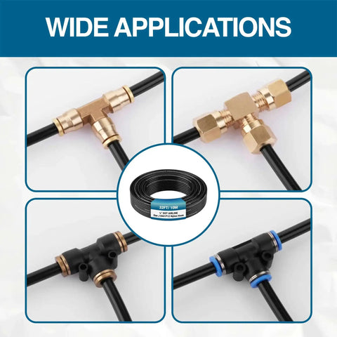 1/4 Inch Air Line Tubing Nylon PA12 Hose 32.8Ft DOT Approved For Truck Trailer And Industrial Use High Pressure Flexible Applications