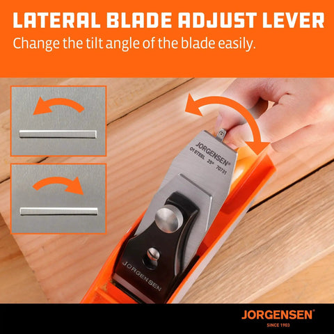 Pro Grade 10 Inch Wood Plane For Smoothing And Trimming With A Durable Ductile Iron Body And Adjustable Cutting Depth O1 Tool Steel Blade