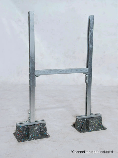 Saddle Support Rooftop Pipe Stand Go To For Gas Piping And Electrical Conduit Pipe Cradle Sleeper Curb With Holes for attaching strut.