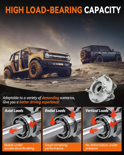 Two Pack Front Wheel Bearing Hub Assembly 513294 For Nissan Altima 2007 2008 2009 2010 2011 2012 2.5L 4 Cylinder, 5 Lug