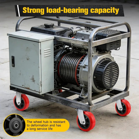 Generator with 5 Inch Caster Wheel Set Of 4 With Polyurethane Surface And Dual Ball Bearings Heavy Duty Replacement Wheels
