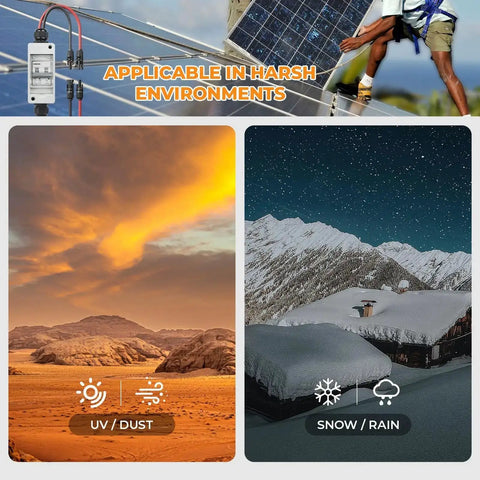 Outdoor Solar Panel Disconnect Switch 1000V 10A IP65 Rated PV Disconnect for Homes and Battery Systems in harsh environments
