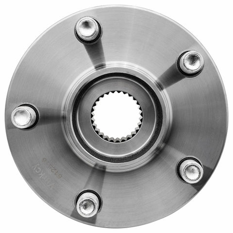 Top view of Beefed-Up Rear Wheel Hub Assembly For Subaru AWD Cars - 5 Lug - Replaces 512518 - showing flange and studs