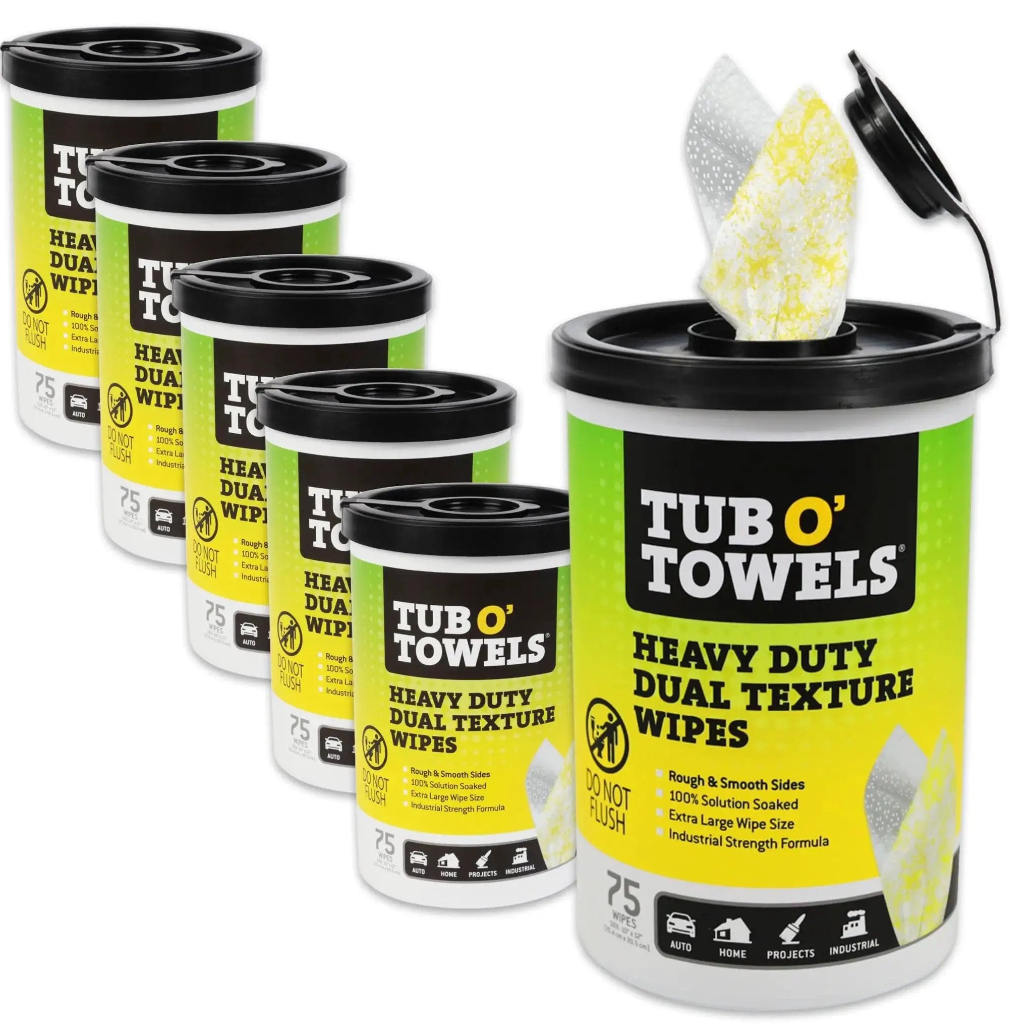 Heavy Duty Dual Texture Wipes 10x12 Inches For Multi S...
