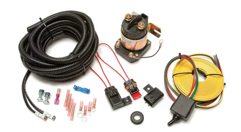 250 Amp Waterproof Dual Battery System With Three Position Auxiliary Switch components, including solenoid, wires, and connectors.