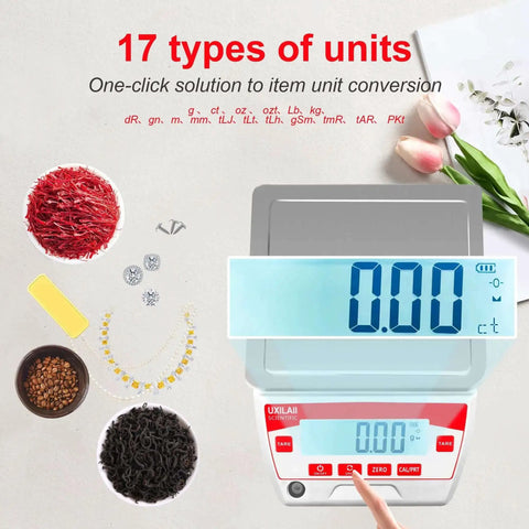 Crazy Precise Lab Scale 3200g Capacity With 0.01g Readability Electronic Analytical Balance Digital Scale For Lab Pros Jewelry And Scientific Use Includes 1Kg Calibration Weight Adjustable Feet Level Bubble Overload Alarm with items shown for scale size comparison