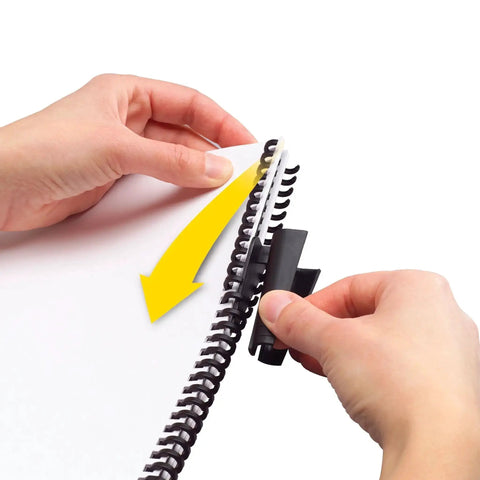Using Manual Desktop Binding Punch For ProClick Spines, 6 Sheet Capacity, slim binding system for quick edits on document