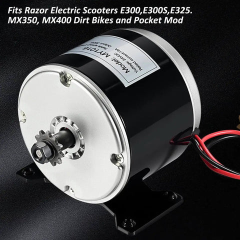 350W 24V Brushed DC Motor for E300 MX350 MX400 Go Kart with 2750 RPM speed