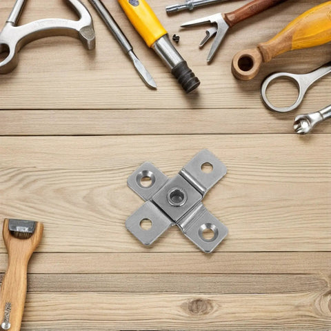 Heavy Duty Stainless Steel Torque Positioning Damping Door Pivot Hinges 2 Newton Meter For Cabinets And Furniture With Quiet Soft Close Friction Mechanism Ideal For Kitchen And Bathroom Hardware 2 Pieces next to tools on wooden surface