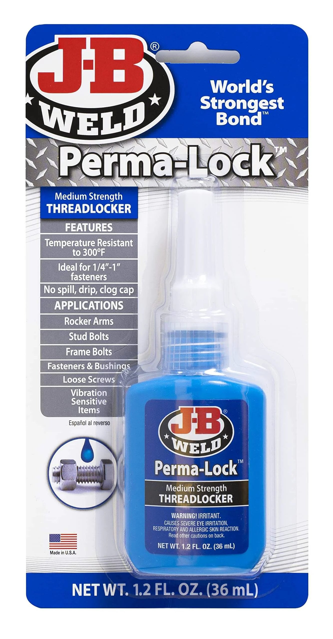 Perma Lock Medium Strength Thread Locker Blue 36 Ml 🍁 ...