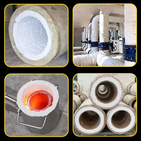 Close-up of 32 Inch By 24 Inch By 1 Inch Ceramic Fiber Blanket Heavy Duty Fireproof Insulation Baffle in industrial setting