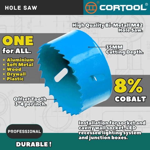 3 Inch Hole Saw With Arbor For Metal And Wood Cutting Bi Metal Hole Cutter Kit For Drywall PVC Fiberglass And Vent Pipes Built For Fast Smooth Drilling And Pro Grade Durability M42 Steel