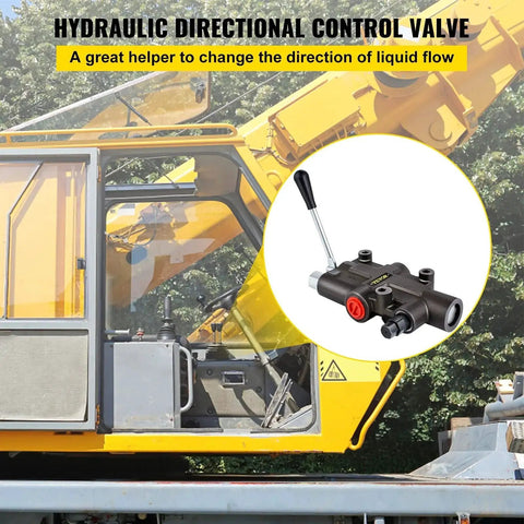 Versatile Hydraulic Directional Control Valve With 1 Spool, 4300 PSI And 21 GPM Flow, displayed over a yellow loader