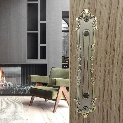 Antique Bronze 10 Inch Sliding Barn Door Handle No Drilling Two Sided Design Easy Install Rustic Pull For Interior Doors