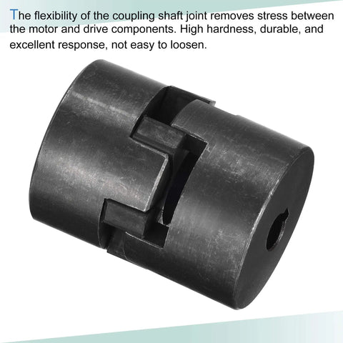 Flexible Coupling Shaft From 10mm To 14mm Bore, 53mm Long, C45 Steel Motor Coupler Joint for Servo and Stepper Motors