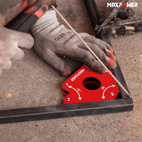 Powerful 75 Lbs Welding Magnets Set Two Piece With 45 Degree And 90 Degree Magnetic Holders For Welding Work holding metal frame