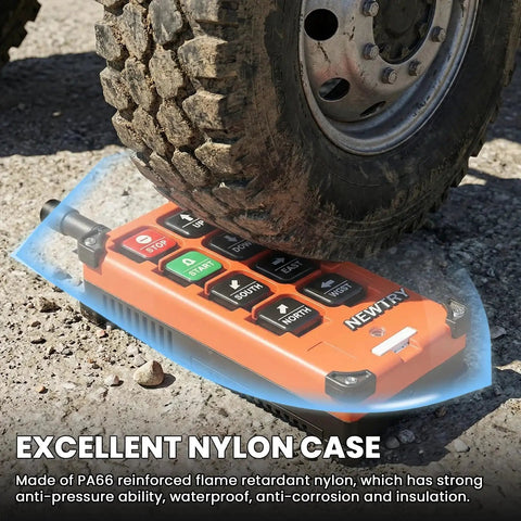 8 Button Wireless Crane Remote Control 12V Lift Hoist Transmitter Receiver with PA66 nylon case under vehicle tire
