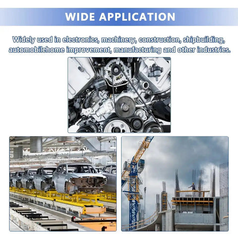Wide application of Heavy Duty Zinc Plated R Clips And Cotter Pins Kit in automotive, machinery, and construction industries.