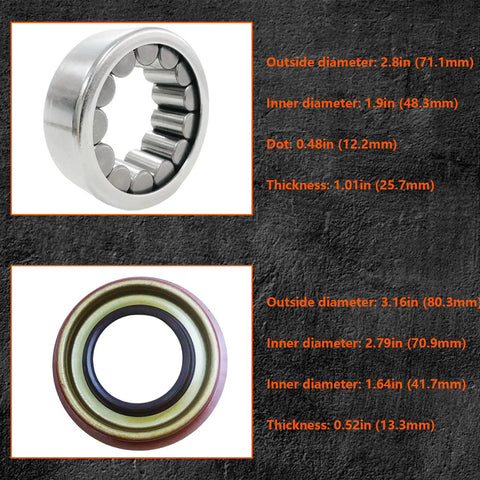 Rear Left And Right Axle Wheel Bearing And Seal Kit For Chevy Blazer Silverado Suburban 1500 And GMC Hummer Isuzu Saab Pickup Trucks, Premium Heavy Duty Replacement With Durable Bearings And Seals For Long Lasting Performance