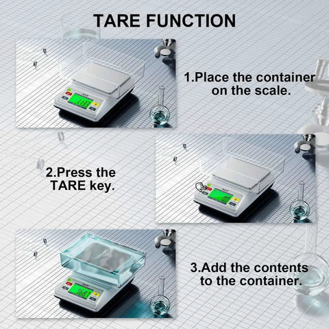 Ultra Precision 3000g Capacity Analytical Balance Lab Scale With 0.1g Readability and Auto Tare function demonstrated