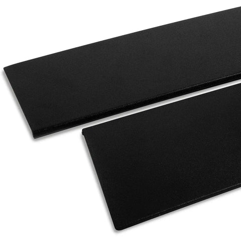 Pillar Trim Door Molding For 2008-2020 Town And Country Grand Caravan Left Front, close-up view of black trim panels