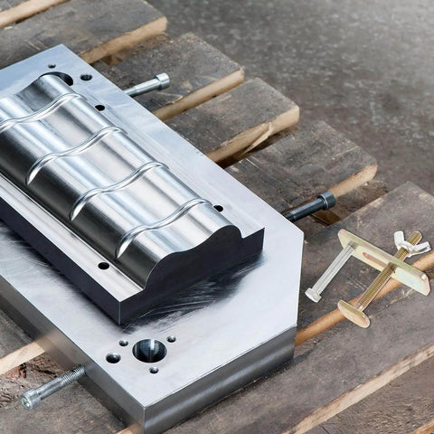 Pro Grade 2 Piece 100mm Aluminum CNC Router Hold-Down Clamps Set With Bow-Shaped Workholding Clamps And Press Plates shown in use
