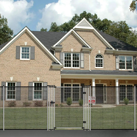 Brick house with lawn and fence