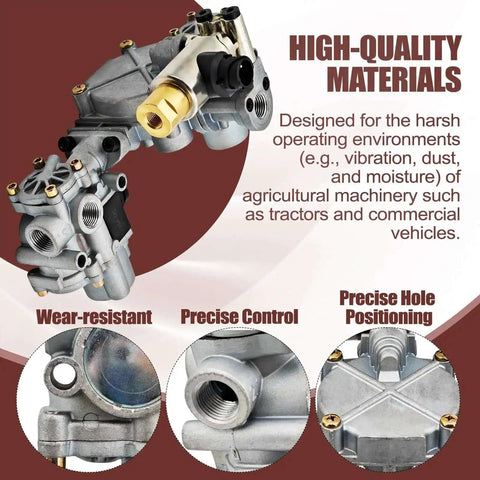 Image of Heavy Duty Rear ABS Modulator Valve And Electronic Control Unit Assembly For 4S 4M And 6S 6M Tractor, 12V ATC, Five Point Five PSI Crack Pressure, Direct Fit Replacement For Heavy Duty Trucks And Farm Equipment 4725002230 S4725002230, featuring precise hole positioning and durable materials.