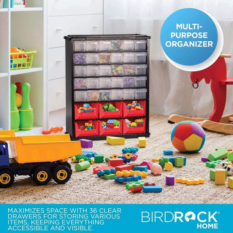 36 Drawer Craft Organizer Bin Heavy Duty Metal Hardware Storage For Nails Nuts Bolts Legos And Small Parts Versatile Parts Bin Organizer With Mini And Large Drawers For Home Workshop Garage