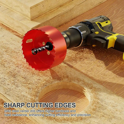 4 Inch Bi Metal Hole Saw With Pilot Drill Bit M42 High Speed Steel Pro Grade Smooth Cutting Edge for PVC Drywall Wood