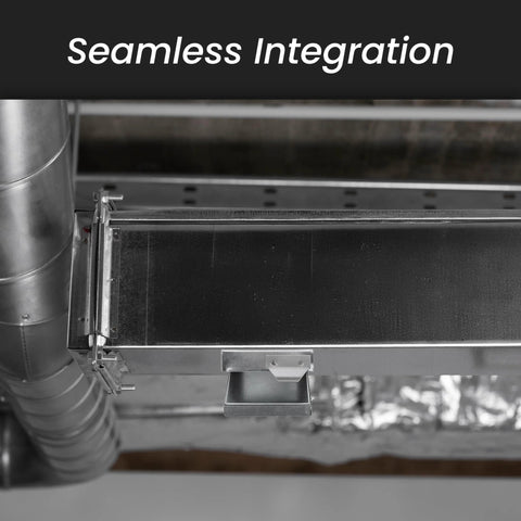 Galvanized steel duct access door, 8 x 8 in, hinged with two clasps for HVAC inspection panel