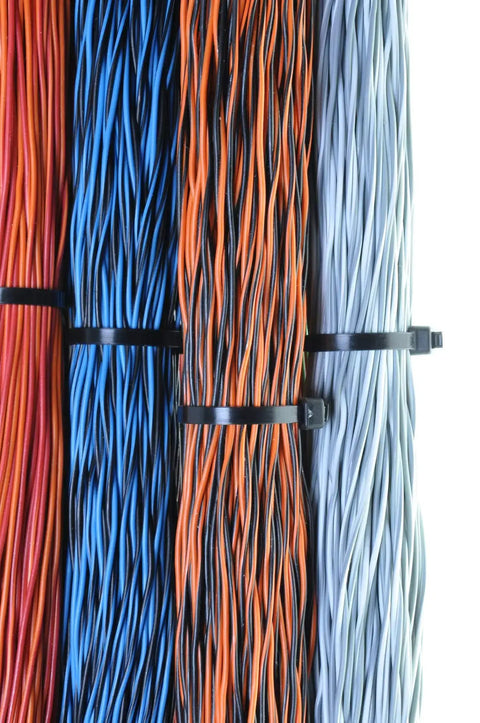 14 Inch Black Zip Ties 100 Pack Self Locking Nylon Cable Ties 50Lb Strength UV Resistant bundling colored wires