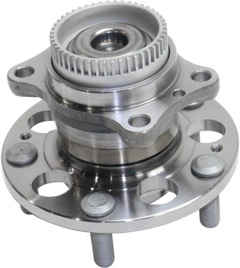 Rear 2 Wheel Hub Bearing Assembly Kit With ABS Tone Ring For Hyundai Elantra 2011 2016 Veloster 2012 2017 Kia Forte 2014 2018 FWD 5 Lug Driver And Passenger Side Replacement shown in close-up