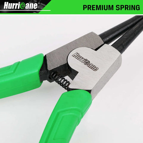 Close-up of 4 Piece Snap Ring Pliers Set With 7 Inch Internal And External Circlip Pliers Kit, Straight And Bent Jaw, CR-V Steel