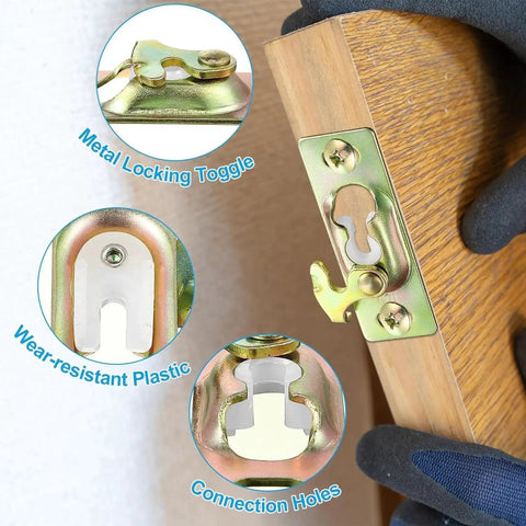 Pocket Door Hardware Kit For Sliding RV Doors With Hanger And Rollers Connection Plate Universal Fit installation close-up