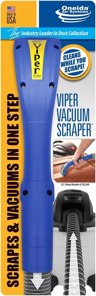 Image of Viper Vacuum Scraper Attachment For Wet Dry Vacuums With Ergonomic Textured Grip, showcasing packaging and product features.