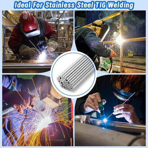 ER308L Stainless Steel TIG Welding Rods 0.0625 Inch Diameter 16 Inch Length Pack Of 20 with welding scenes