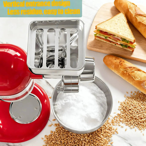 Metal Grain Mill Attachment With 12 Level Grind Adjustment For KitchenAid Stand Mixer All Metal Construction grinding flour