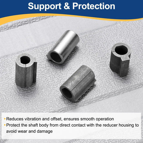 Shaft Sleeve 6.35mm Motor To 11mm Bore Adapter For NMRV030 Worm Gear 45 Steel - Support and Protection Features Display