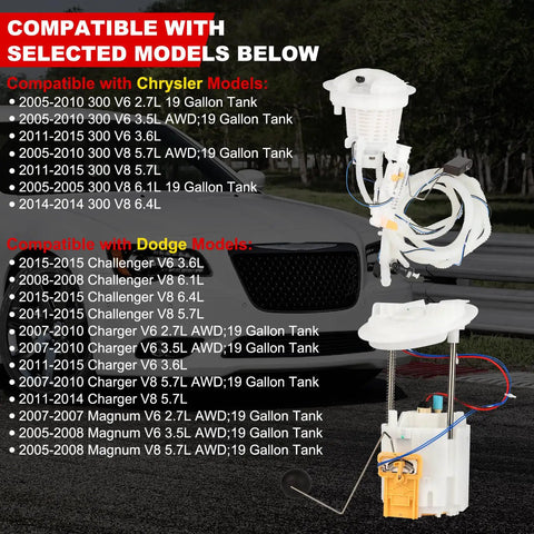 Electric Fuel Pump Module Assembly With Sending Unit For Left And Right Direct Fit Plug And Play For Chrysler 300
